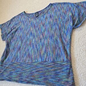 Faded Glory Multicolor Knit Top 3X (22W/24W)